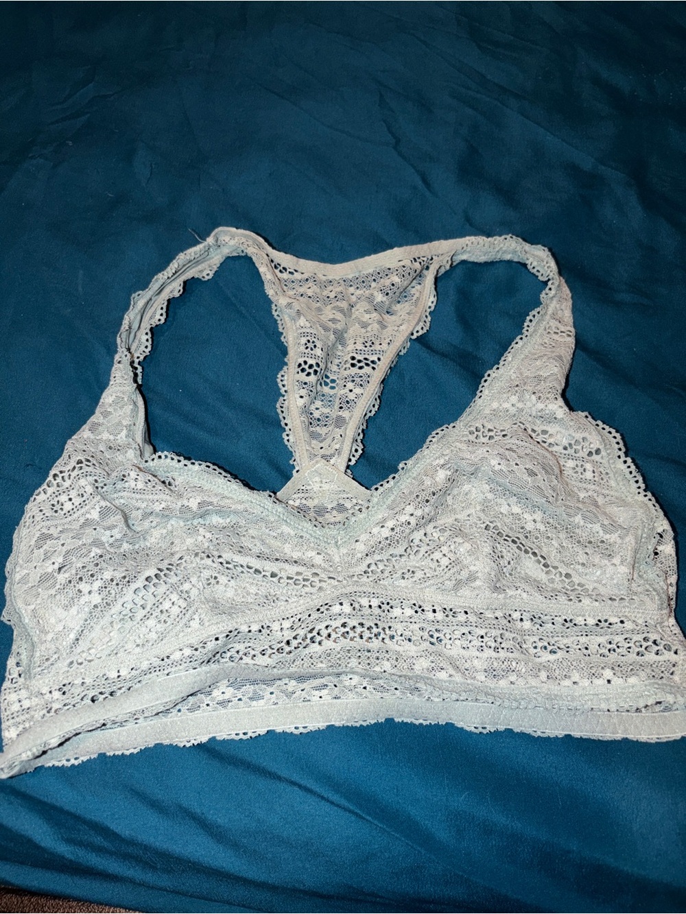 Lace Racerback Bralette - Sage green